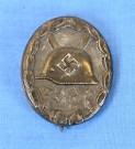  Wound Badge in Black 1939 unmarked - Josef Rössler & Sohn, Gablonz, rare thumbnail