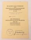 Award Document Winterschlach im Osten thumbnail