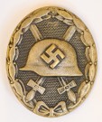 Silver Wound Badge 1939, maker marked L/14 thumbnail