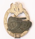 Heer or Waffen SS Tank Assault Badge in Silver for 25 Attacks, Maker marked JFS thumbnail
