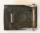Küstenartillerie Belt Buckle, Maker marked JFS thumbnail