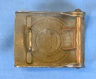 Kriegsmarine (Küstenartillerie) Belt Buckle, maker marked JFS thumbnail
