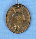  Wound Badge in Black 1939 maker marked 3 in square - Rare Deumer variation thumbnail