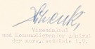 Award document for the Iron Cross 2nd Class signed in Bergen, Norway by Vizeadmiral  Otto Schenk thumbnail