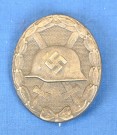 Wound Badge in Silver 1939 Marker Marked 4 thumbnail