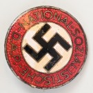 GERMAN WWII NSDAP PARTY MEMBERSHIP PIN RZM M1/34 MARKED. thumbnail