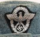 German Police M43 Cap (Einheitsfeldmütze M43) for enlisted men/NCOs of the police and the police divisions. thumbnail