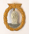 KM Minesweeper’s war badge, Maker marked R.K. thumbnail